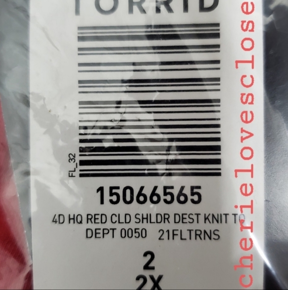 TORRID Suicide Squad Harley Quinn Distressed Cold Shoulder Top! NWT! - Picture 5 of 5